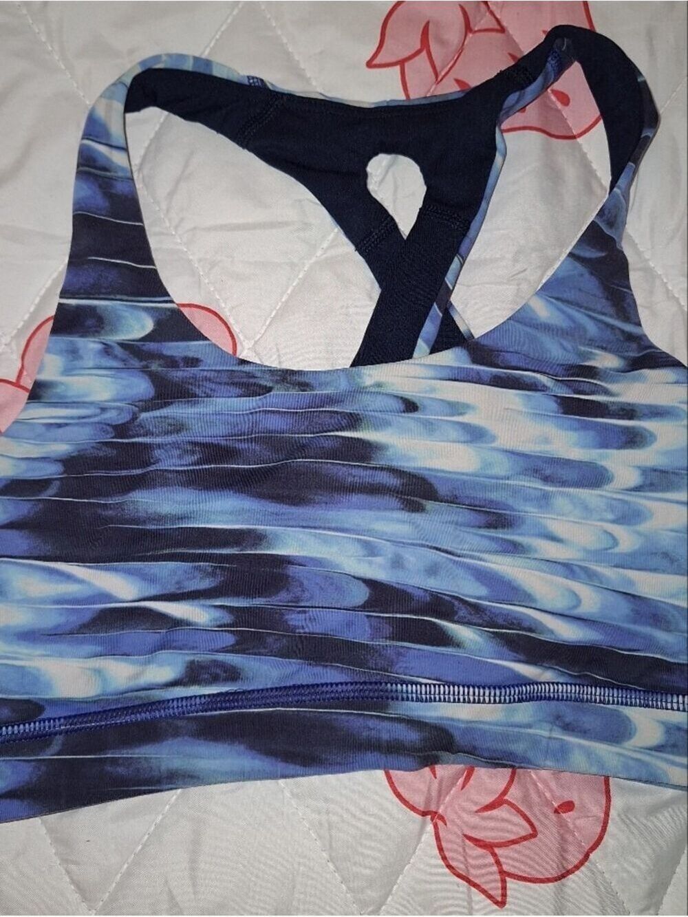 Lululemon Sports Bra Blue White Large
